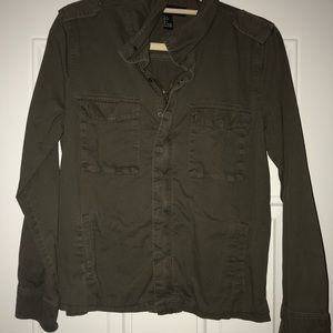 Green military jacket